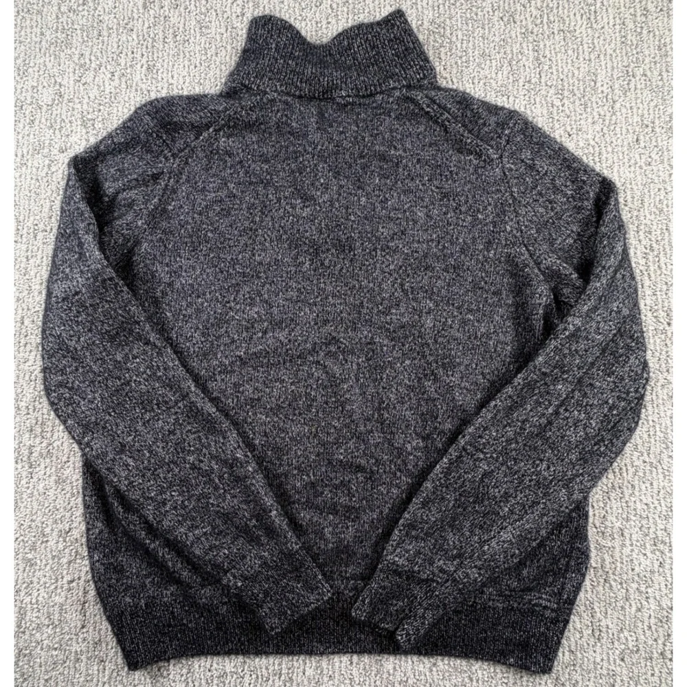 Nordstrom Men's Shop Sweater Men XL Grey Cashmere Silk Quarter Zip Marled Knit